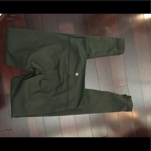 Olive green full length lulu lemon leggings